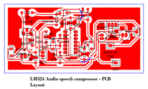 LM324 Microphone speech compressor-PCB layout