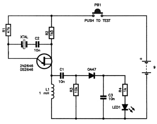 Simple UJT Crystal Checker Circuit: Test Your Crystals Like a Pro